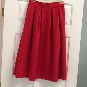 ASOS red skater skirt sz 6